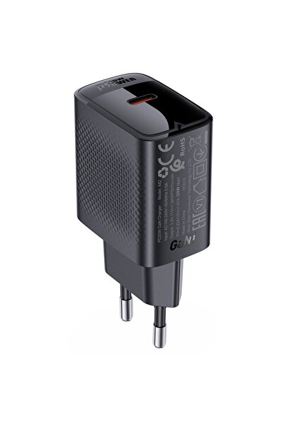 Acefast KF2340988 Tip-C PD20W GaN Încărcare rapidă Negru