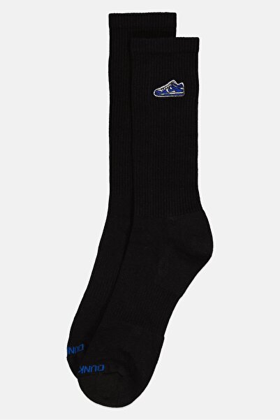 Nike Men 1 Pair Embroidered Logo Cushioned Crew Socks, Black