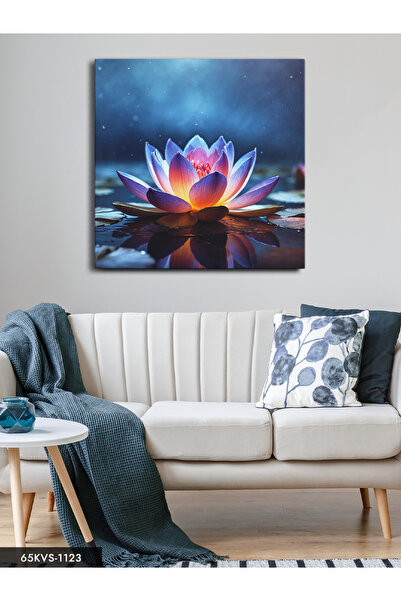 Evinemoda Noćni lotos, jednodijelni kvadratni platno - slika na platnu