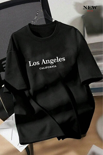 New Shine تي شيرت مطبوع للجنسين من لوس أنجلوس كاليفورنيا