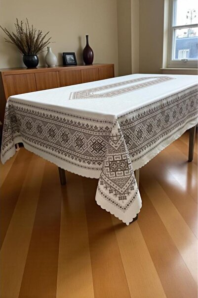 Çeyiz Diyarı Τραπεζομάντηλο Kervan Dertsiz 150x220 εκ. Καφέ