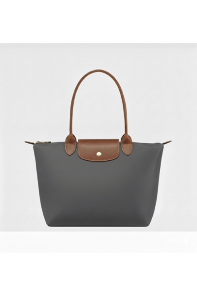 timelessbag Zippered Women's Gray Handbag Fabric