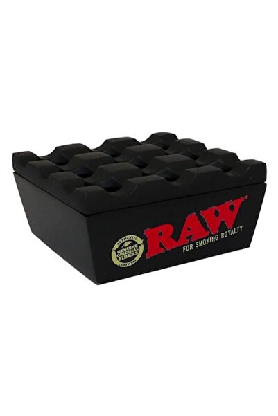 RAW Regal Metal Black Ashtray, 9 x 9 x 5 cm