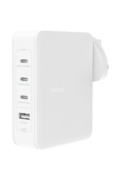 Belkin WCH014btWH 140W 4 porturi (3xC 1xA) UK, EU, US alb