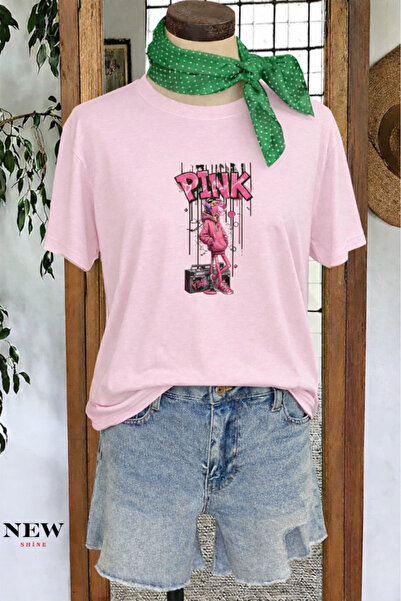 New Shine تي شيرت مطبوع عليه نمر للجنسين