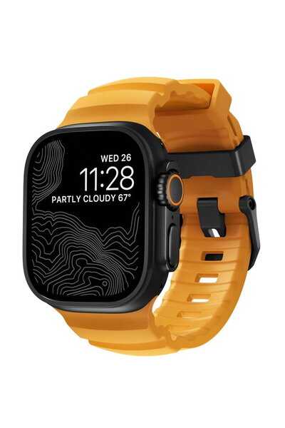 Nomad Curea Rocky Point, neagră/sol - AW 49/45/44/42mm