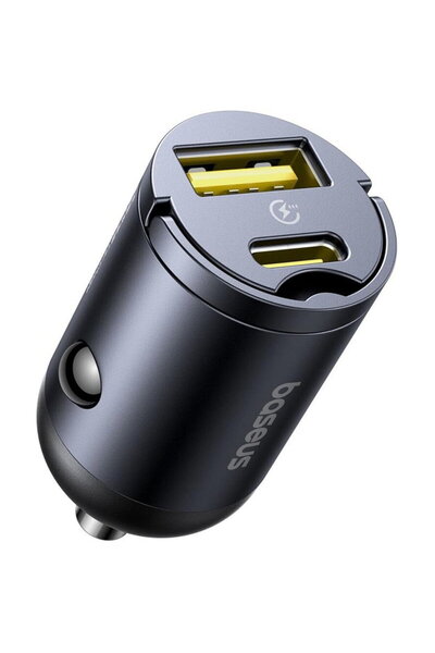 Baseus USB-C + USB-A PD QC3.0/4.0 30W Negru