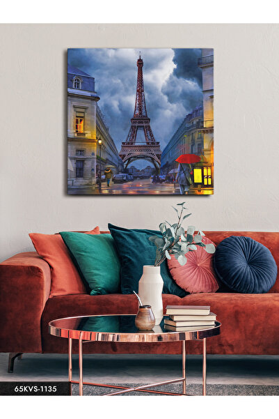 Evinemoda Pânză pătrată dintr-o singură bucată Turnul Eiffel - Pictură pe pânză