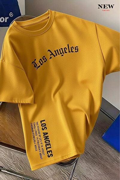 New Shine تي شيرت مطبوع للجنسين من لوس أنجلوس