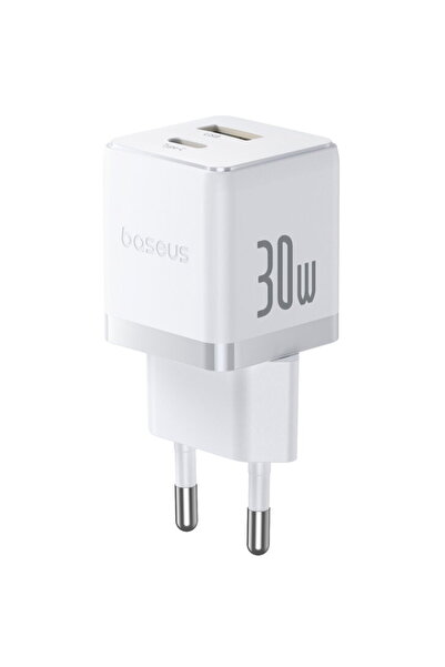 Baseus P1011160A213-01, 30 W, 1 x USB-A, 1 x USB-C, Alb