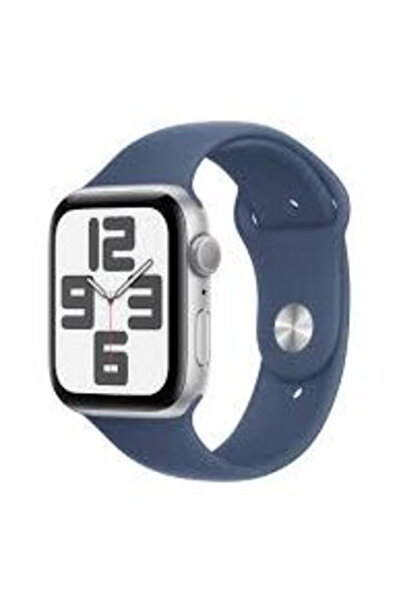 Apple Watch SE GPS 40 mm Silver Aluminium Case with Denim Sport Band - M/L