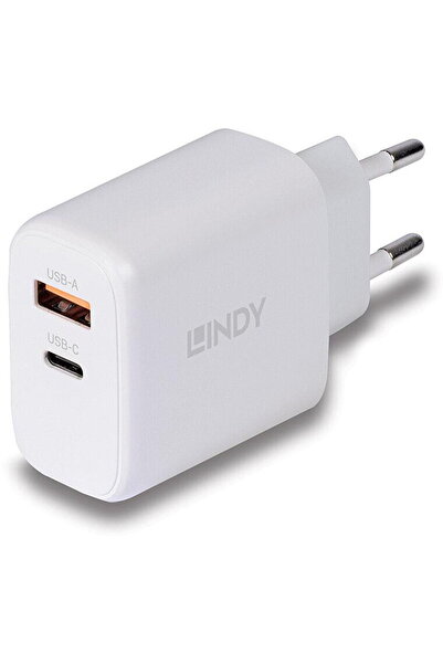 LİNDY LY-73428 1xUSB-A +1xUSB Type-C 65W White