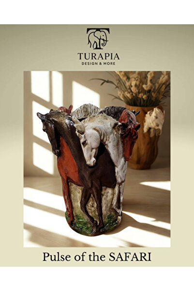 Turapia Design At Sürüsü Özel Tasarım Safari Dekoratif Polyester El Boyaması ...