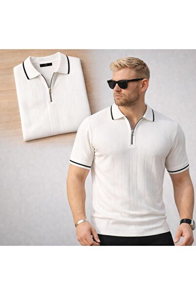 golden toptan Tricou tricotat cu guler polo