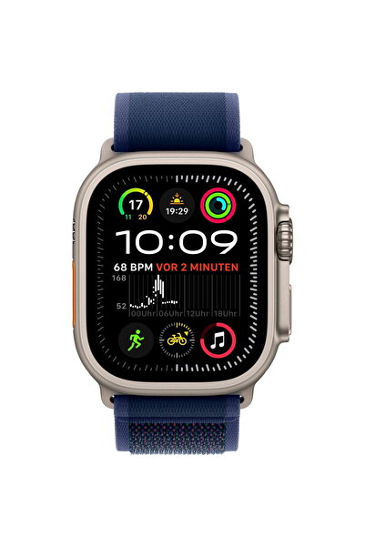 Apple Watch Ultra 2, Smartwatch (grey, 49 mm, Trail Loop blue M/L, titanium c...