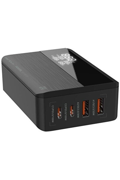 SERIOUX SRXC-QC100WGAN GaN 2x USB-C + 2x USB-A 100W Negru