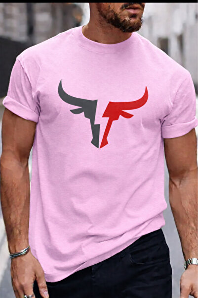 New Shine تي شيرت مطبوع عليه شكل ثور للجنسين