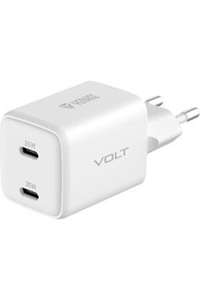 Yenkee YAC G35D GaN 2x USB-C PD 3.0 3A 35W Alb