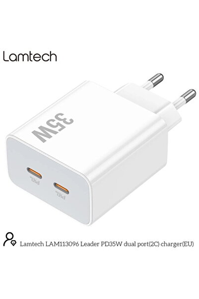 Lamtech QC3.0 PD 2xUSB Type-C 35W Alb