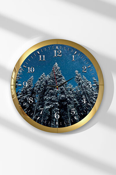 Zevahir Mobilya Dekorasyon Ceas de perete rotund din MDF cu tematică Frumuseț...