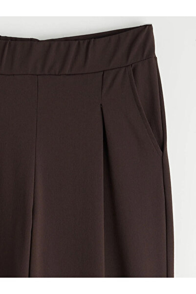 LC Waikiki Women's Pleated Trousers with Elastic Waist and Wide Legs