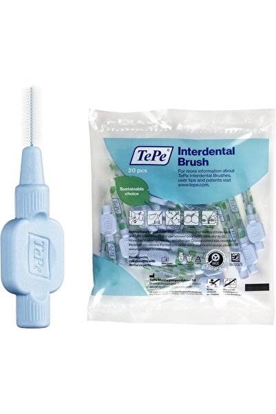 TePe Interdental Brush, Extra Soft, Blue, 0.6mm/ISO 3, 20pcs