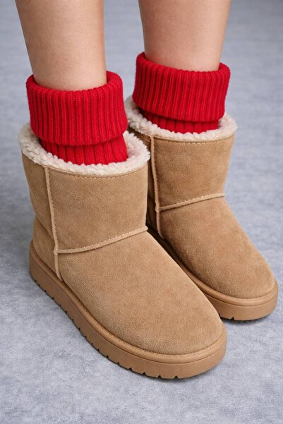 Perili Yünlü bot çorabı