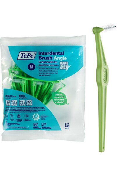 TePe Interdental Brush Angle, Green, 0.8mm/ISO 5, 20pcs