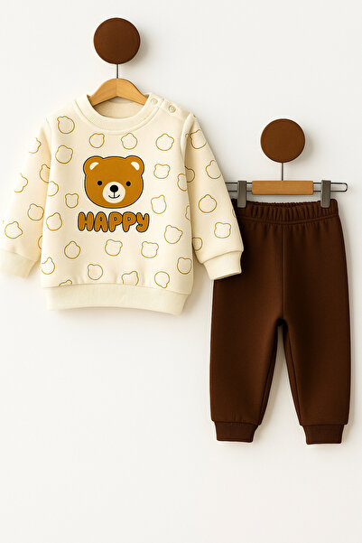 Bebelul "Happy Bear" baby top and pants set - Brown