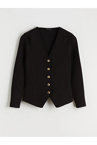 LC Waikiki سترة نسائية محبوكة برقبة على شكل حرف V