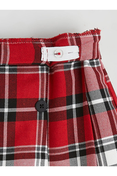 LC Waikiki Plaid Girl's Shorts Skirt