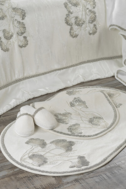 ZEBRACASA Mila İkili Oval Paspas Takımı / Krem