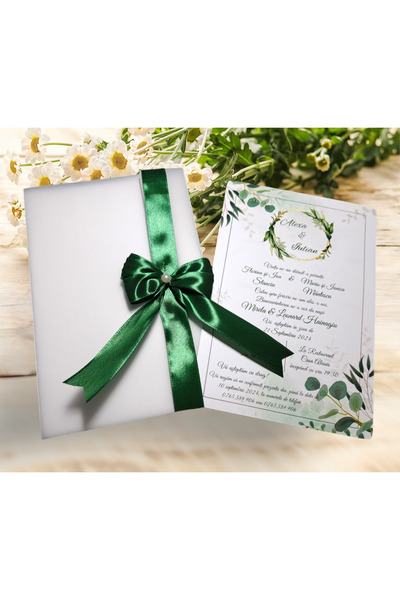 Aela.alc Invitatie nunta cu plic set 20 buc