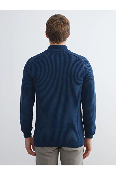 LC Waikiki Petrol Stand Collar Long Sleeve Men's Knitwear Sweater