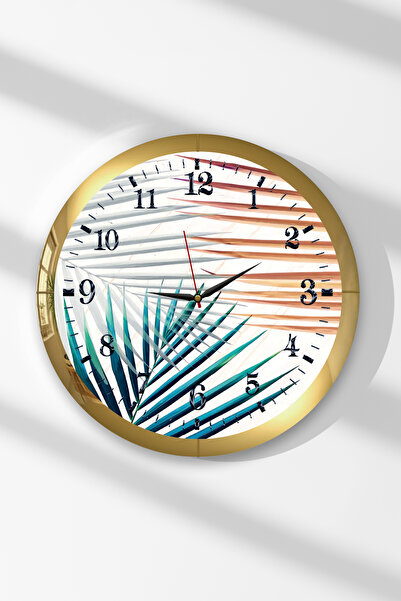 Zevahir Mobilya Dekorasyon Ceas de perete rotund din MDF cu tematică Tropical...