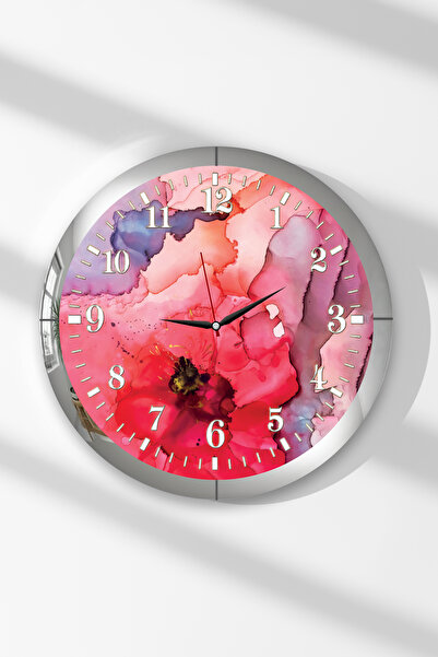 Zevahir Mobilya Dekorasyon Ceas de perete rotund din MDF cu tematică de artă ...