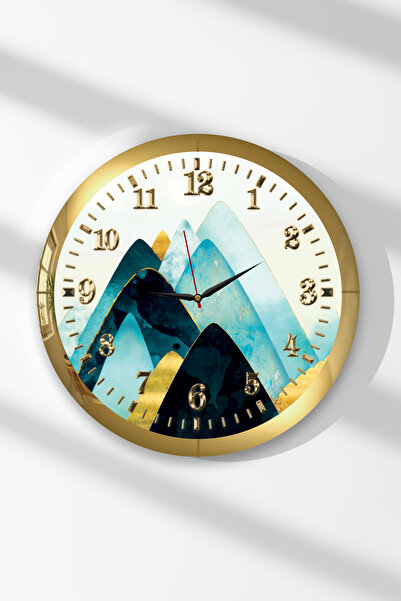 Zevahir Mobilya Dekorasyon Ceas de perete rotund din MDF cu tematică Symmetri...