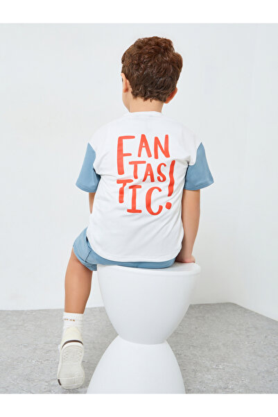 Styli Boy Color Block T-Shirt and Shorts Set