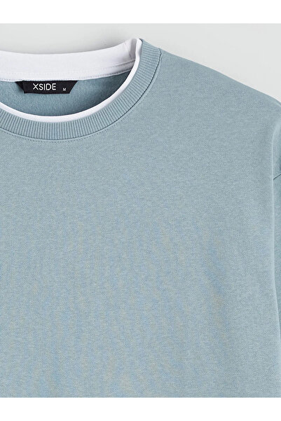 LC Waikiki Crew Neck Embroidered Men's Thick Sweatshirt