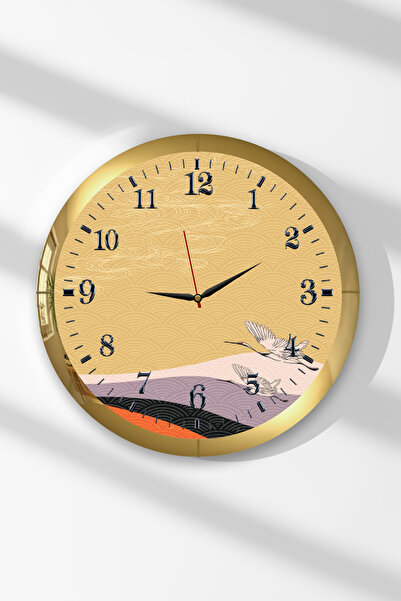 Zevahir Mobilya Dekorasyon Ceas de perete rotund din MDF cu tematică apus de ...