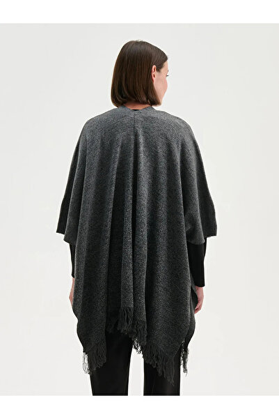 LC Waikiki Shawl Collar Women's Knitwear Poncho
