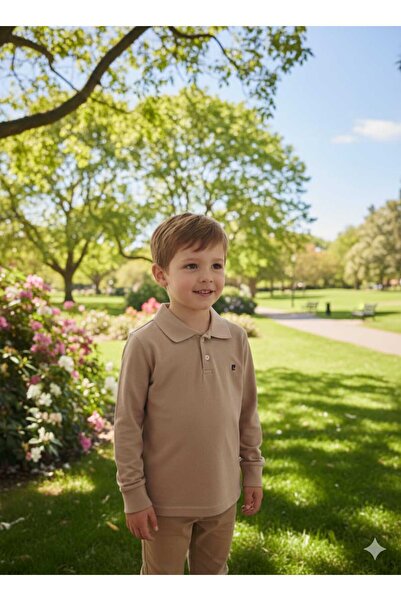 Freebebek Детска блуза с дълъг ръкав и поло яка