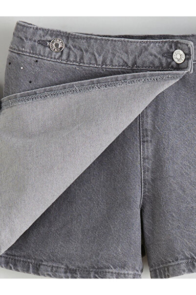 LC Waikiki Stoned Girl's Jean Shorts Skirt