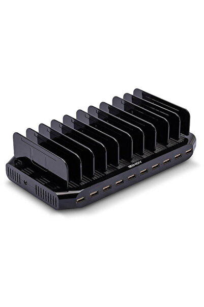LİNDY Statie de incarcare cu 10 porturi USB, 96W Negru