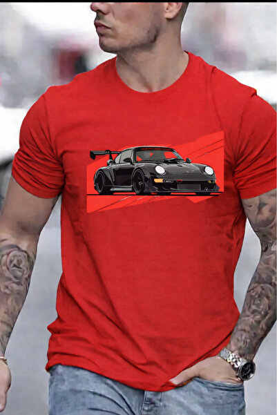 New Shine تي شيرت مطبوع عليه سيارة للجنسين