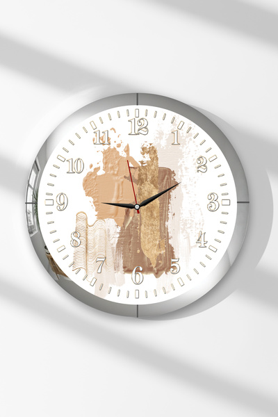 Zevahir Mobilya Dekorasyon Ceas de perete rotund din MDF cu tematică City Tim...