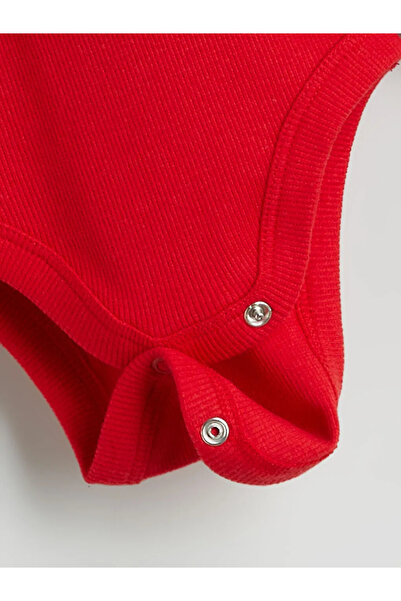 LC Waikiki Crew Neck Long Sleeve Baby Girl Snap-On Body