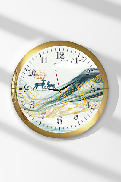 Zevahir Mobilya Dekorasyon Ceas de perete rotund din MDF cu tematică Ceylan, ...