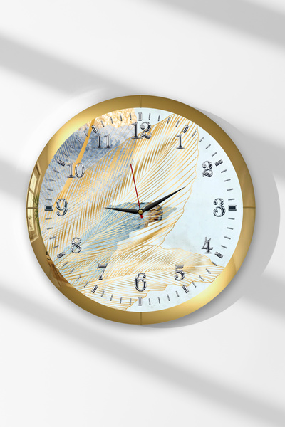 Zevahir Mobilya Dekorasyon Ceas de perete rotund din MDF cu tematică Aripa Ti...