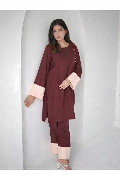 Zauk By Styli Women Longline Tunic and Pants Co-Ords